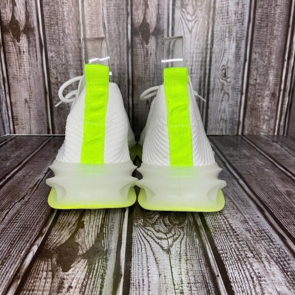 🧿 LIME GREEN WHITE SNEAKERS - Picture 4 of 10